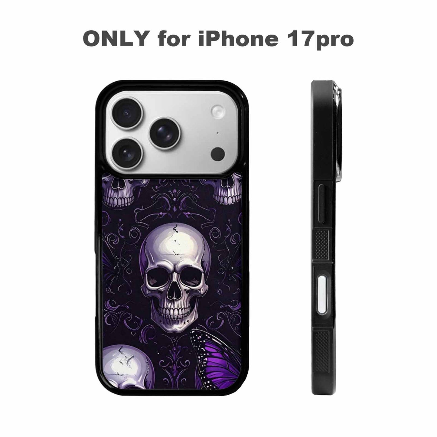 iPhone 17 Pro Case — Skull Dark Art Gothic Print Gothic, Custom Designed Case Cover