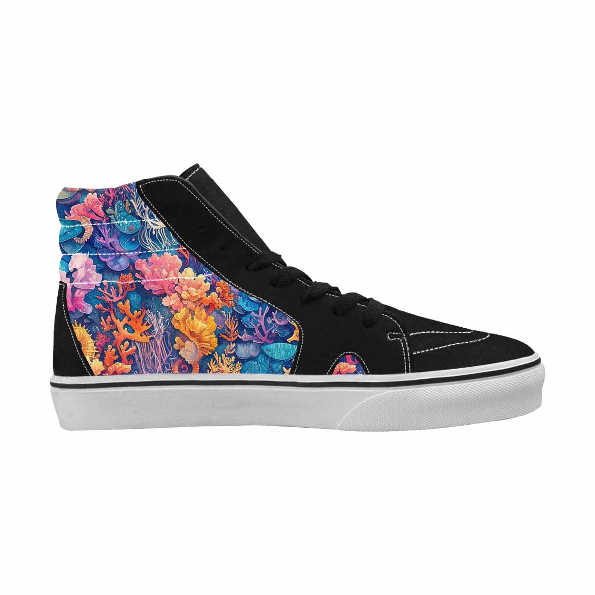 WOMEN'S Fish Scale Coral High Top Canvas Cottagecore Shoes