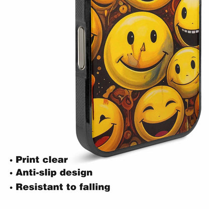iPhone 16 Pro Max Case — Melting Moon Smiley Red Splatt Ipd, Customized Protective Case