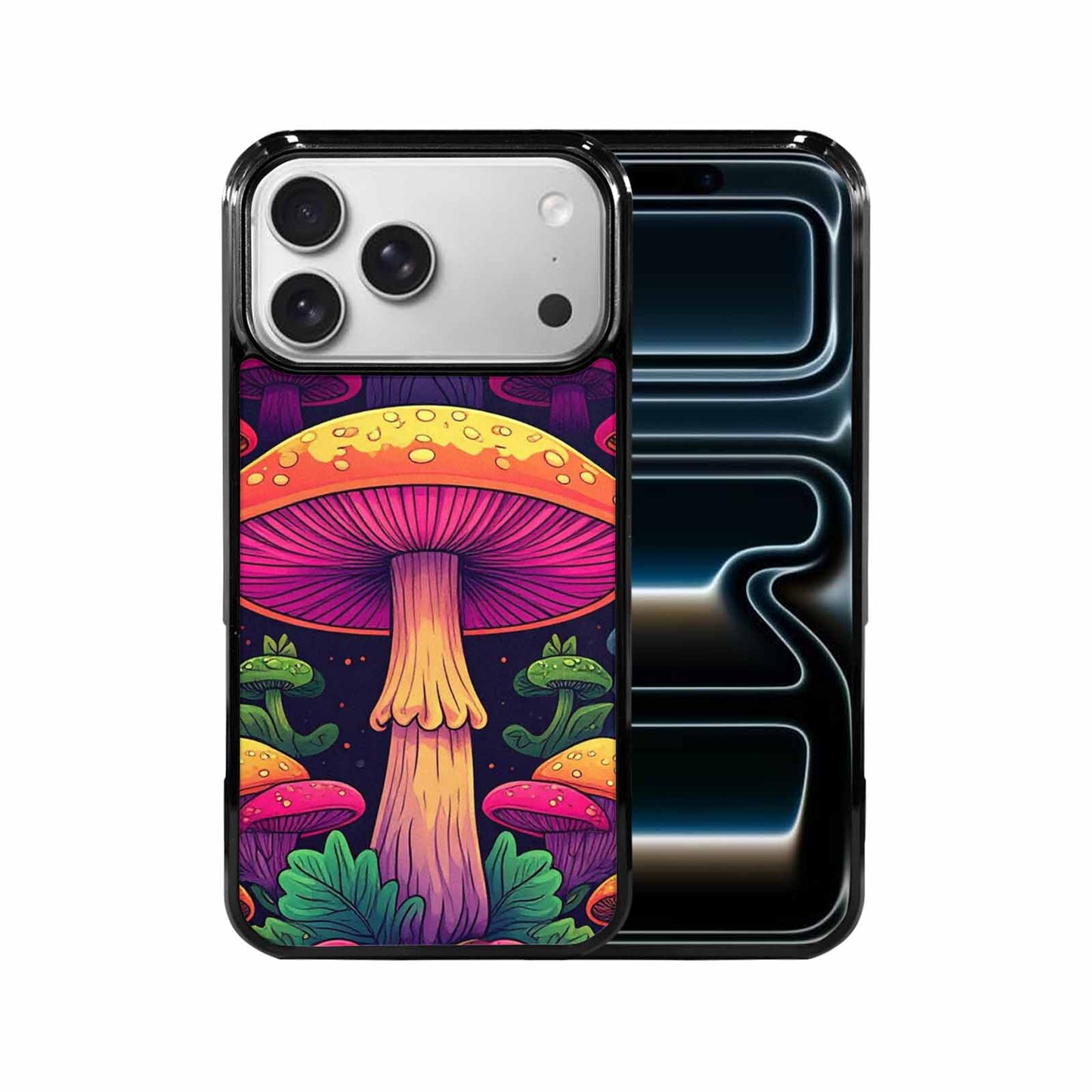 iPhone 17 Pro Max Case — Psychedelic Mushroom Cartoon Pattern Cartoon Cute, Custom Made Phone Cover