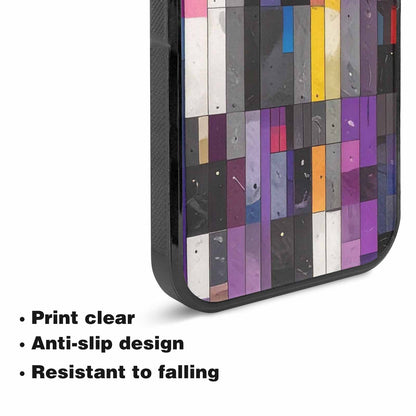 iPhone 15 Plus Case — Asexual Flag Color Theme Small Rainbow, Unique Phone Case Design