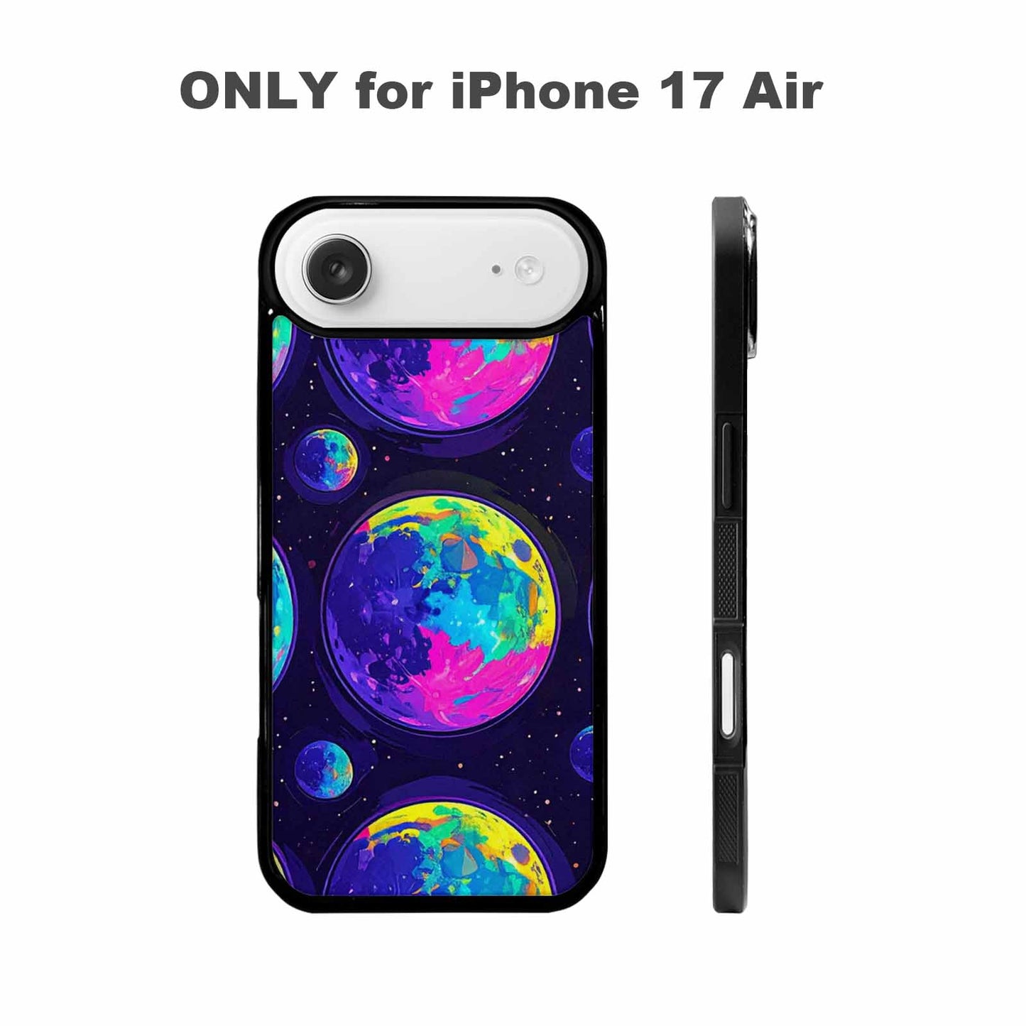 iPhone 17 Air Case — Neon Winter Moon Seamless Cartoon Cute, Custom Made Phone Cover