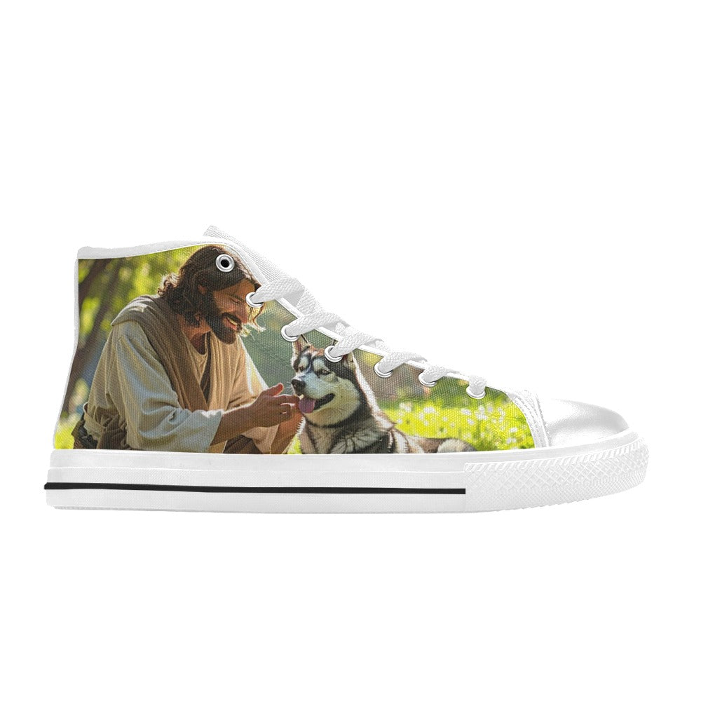 MEN'S Jesus_Ht_08 Men’S High Top Canvas Vivid Custom Sneakers