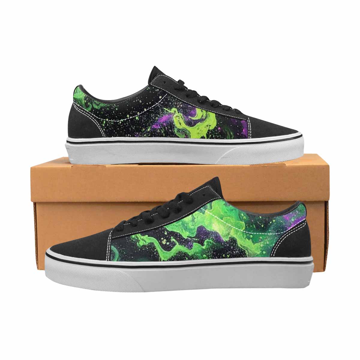 WOMEN'S Galaxy Nebula Lace-Up Canvas Wallpaper Art Sneakers