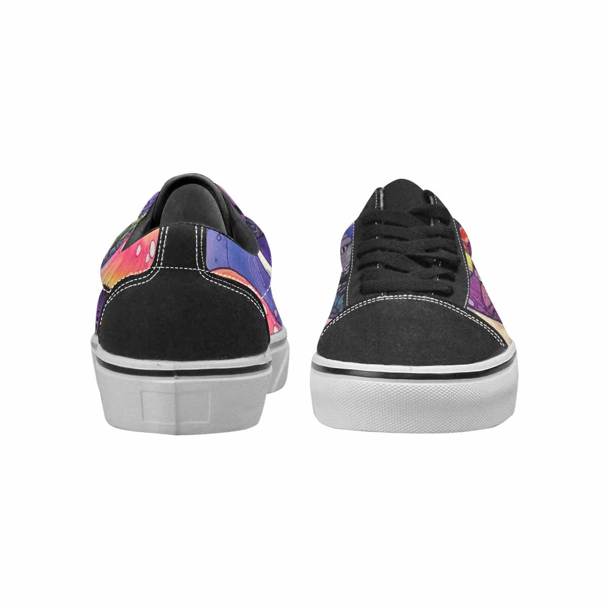 WOMEN'S Rainbow Drip Mushrooms Lace-Up Canvas Grunge Shoes