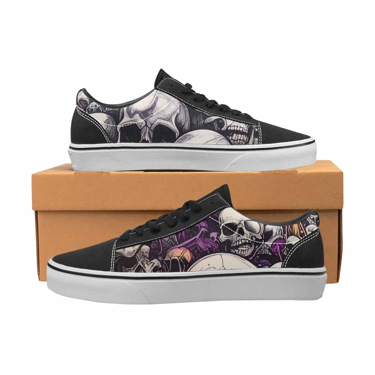 WOMEN'S Rainbow From Skull S Lace-Up Canvas Dreamlike Shoes