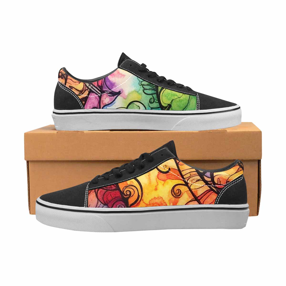 WOMEN'S Tie Lace-Up Canvas Aesthetic Custom Shoes