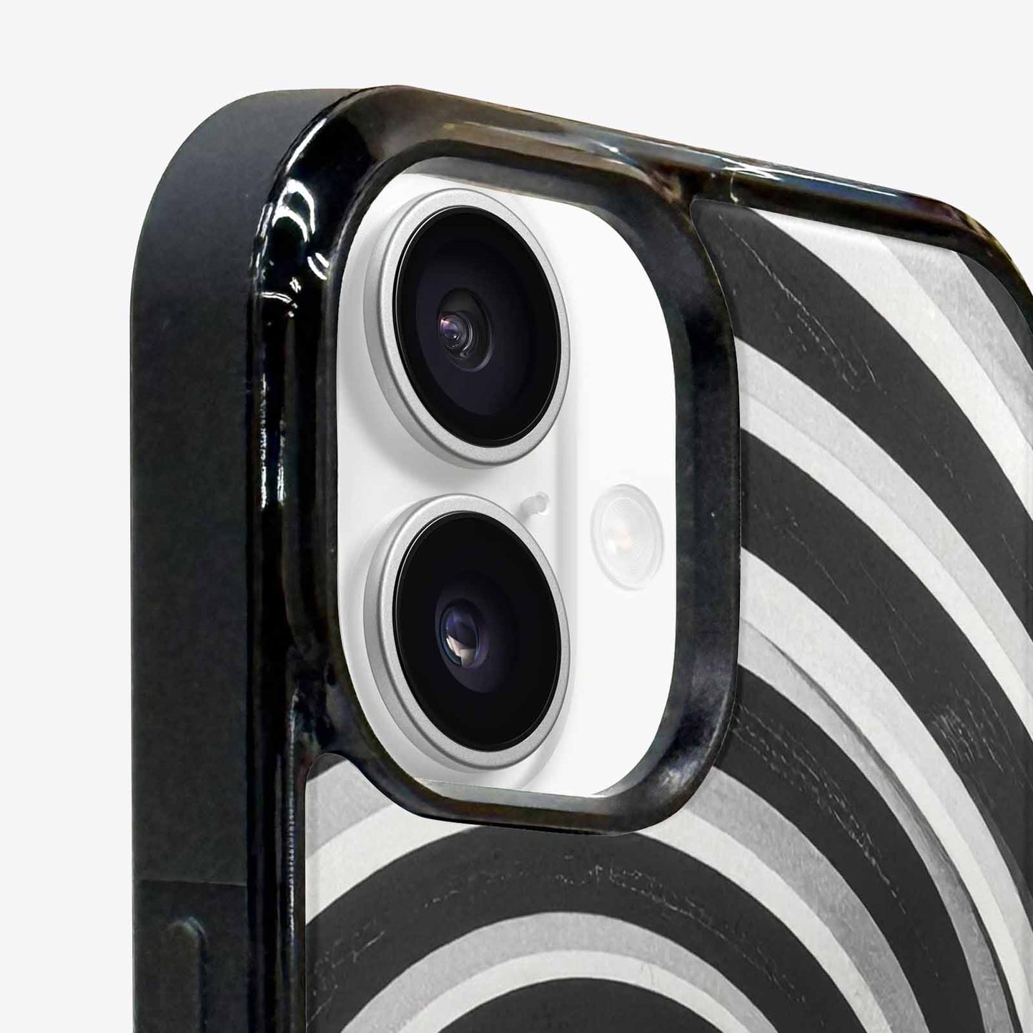 iPhone 16 Plus Case — Hypnotic Spiral Optical Illusion Motif High, Custom Print Case Cover