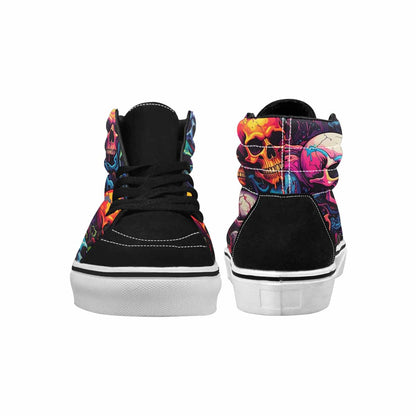 MEN'S 1000s Skulls Digital Camo High Top Canvas Cottagecore Custom Sneakers
