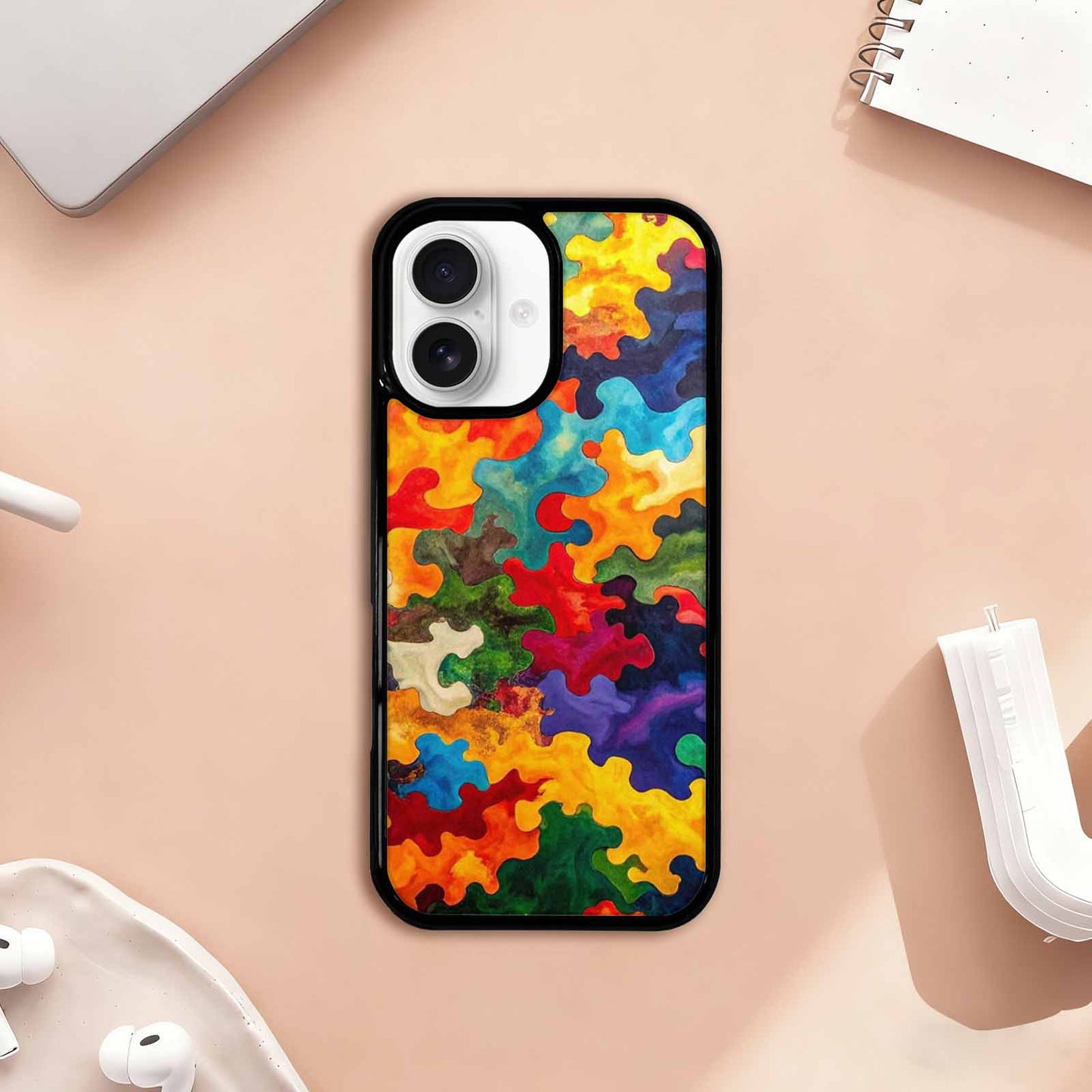 iPhone 17 Case — Camo Patches Full Color Camo, Original Design Phone Case