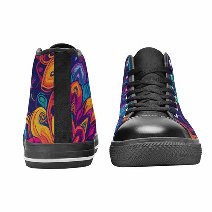 MEN'S Tie Dye Mandala High Top Canvas Y2K Shoes