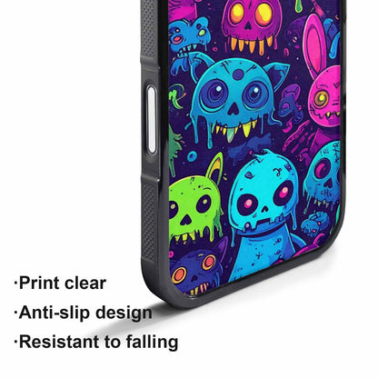 iPhone 17 Air Case — Mixed Toxic Glow Creature Pattern Cartoon, Original Design Phone Case