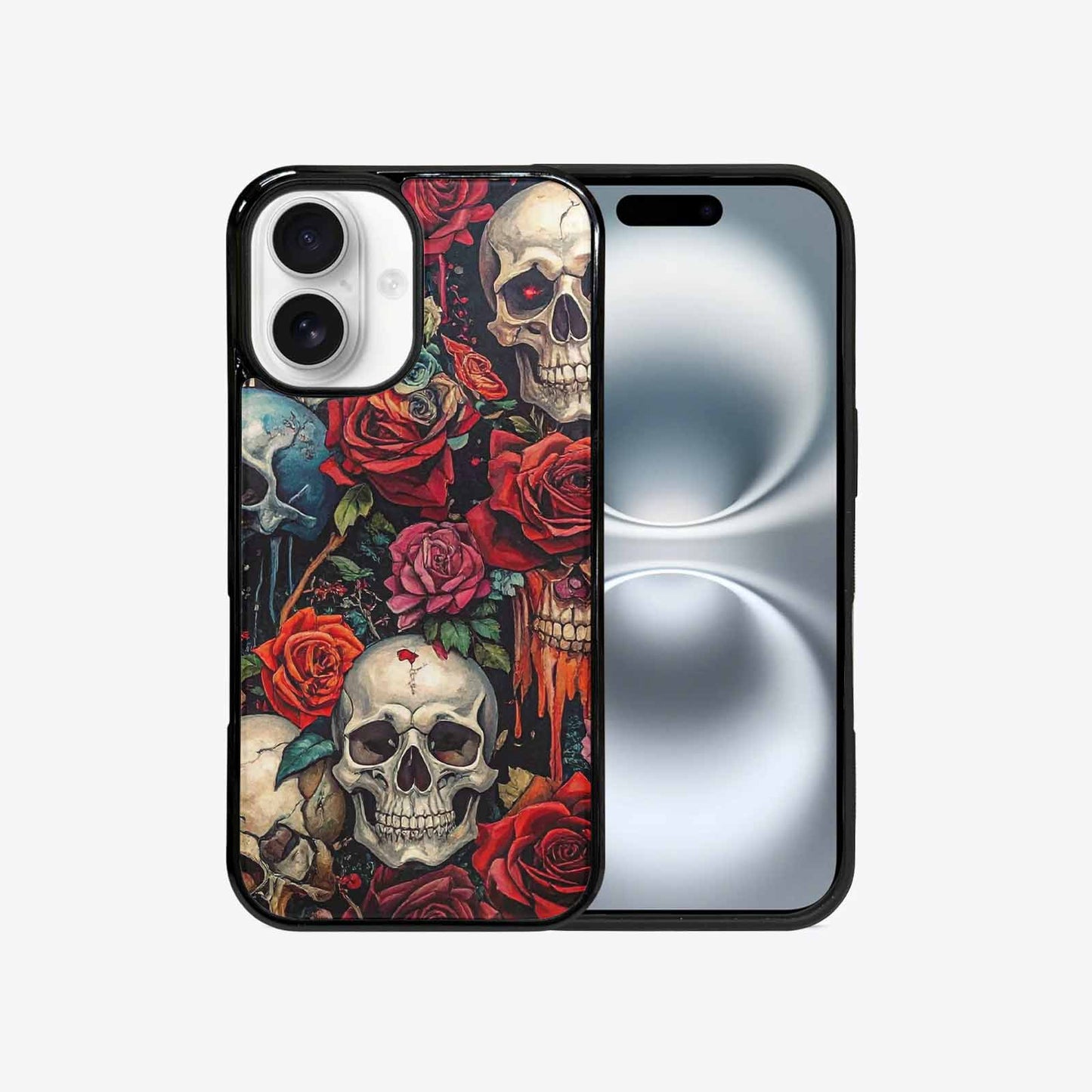iPhone 16 Case — Skulls And Rosesmelting Skulls A, Unique Phone Case Design