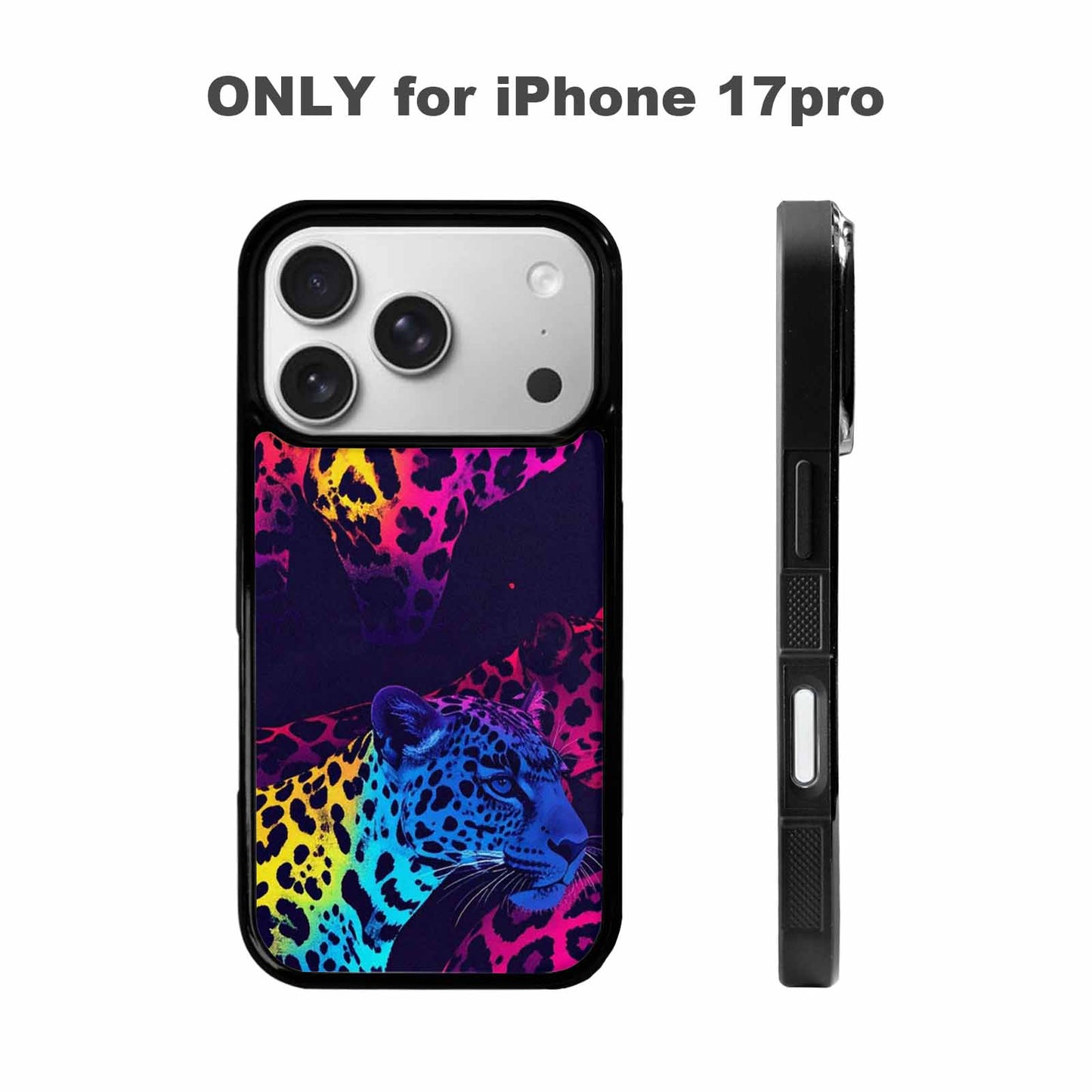 iPhone 17 Pro Case — Leopard Print Neon Seamless Pattern Animal, Customized Protective Case