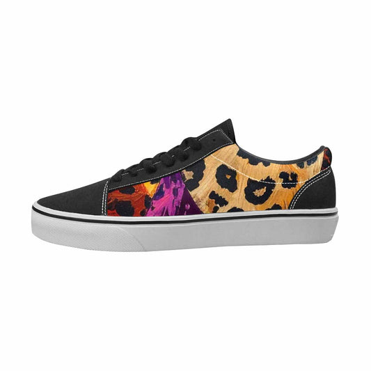 MEN'S Leopard Full Color Canvas Graphic Print Surreal Handmade Custom Shoes