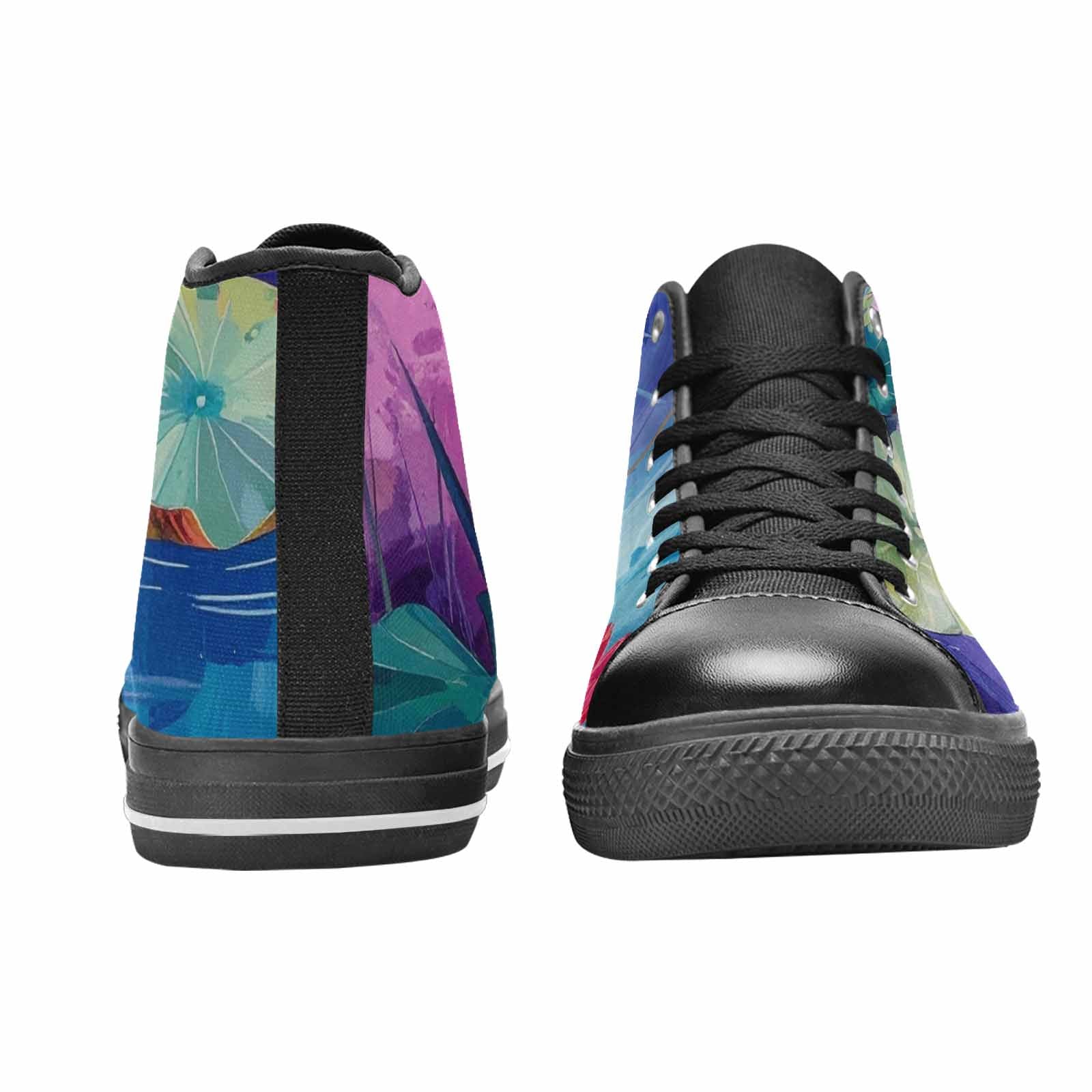 MEN'S Monet-Style Impressionist Water High Top Canvas Dark Academia Shoes