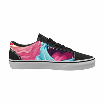 WOMEN'S Melting Icecream Monster Cherry Canvas Lace-Up Aesthetic Custom Sneakers