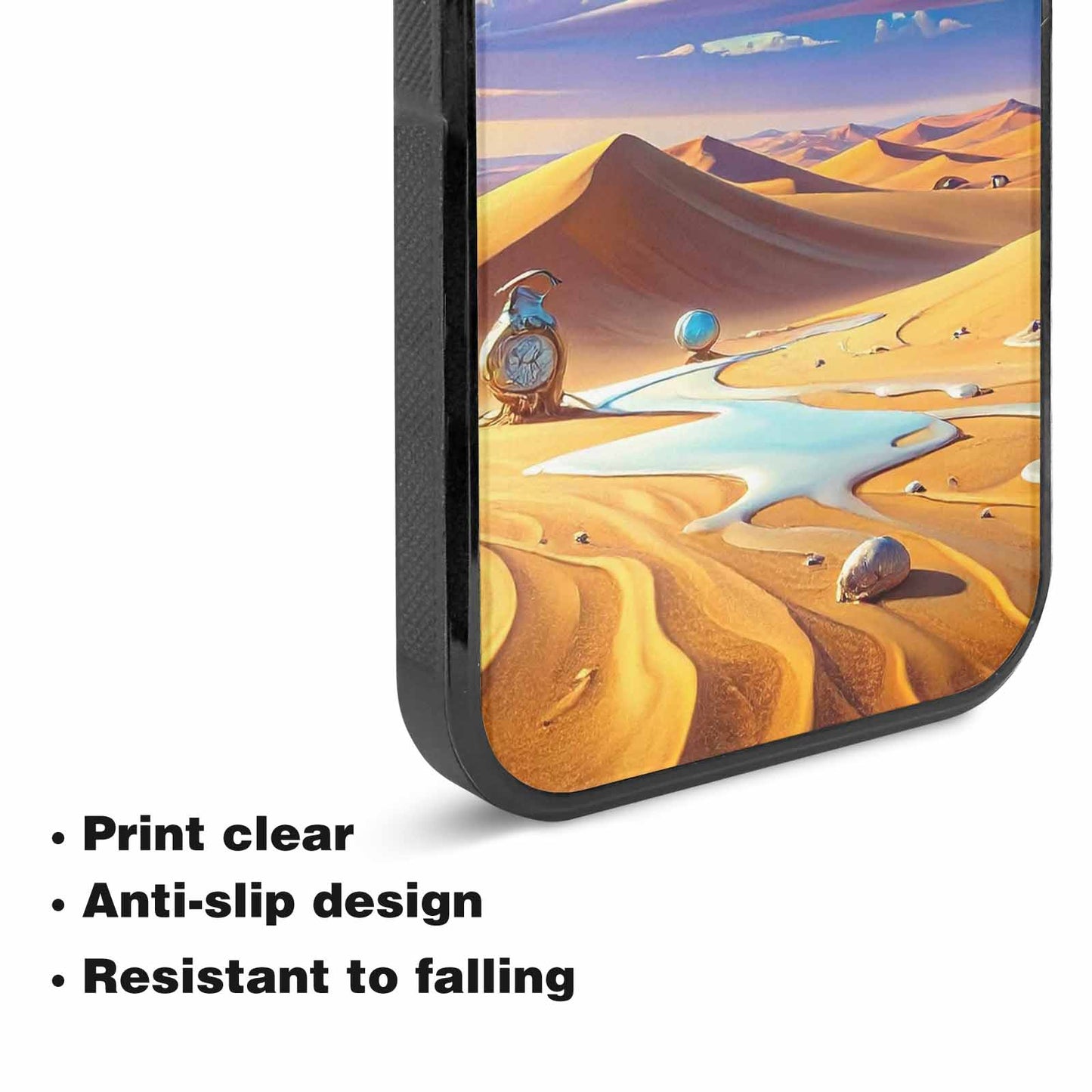 iPhone 15 Plus Case — Surrealist Desert Dreamscape Custom Personalized Phone, Original Design Phone Case