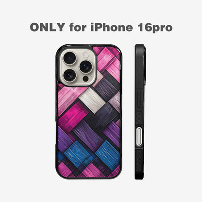 iPhone 16 Pro Case — Genderfluid Flag Color Theme Small Rainbow, Custom Print Case Cover