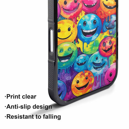 iPhone 17 Pro Max Case — Smiley Facessmiley Faces Tie Original Art, Unique Phone Case Design