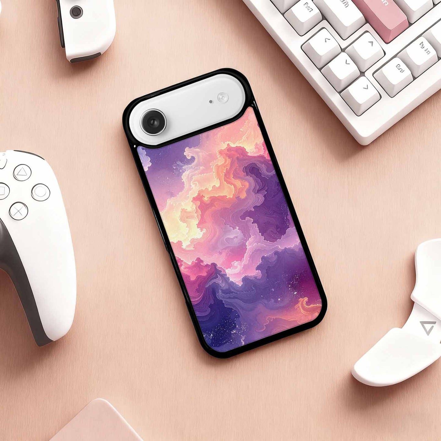 iPhone 17 Air Case — Seamless Tileable Pattern Of Overlapping Galaxy, Custom Designed Case Cover