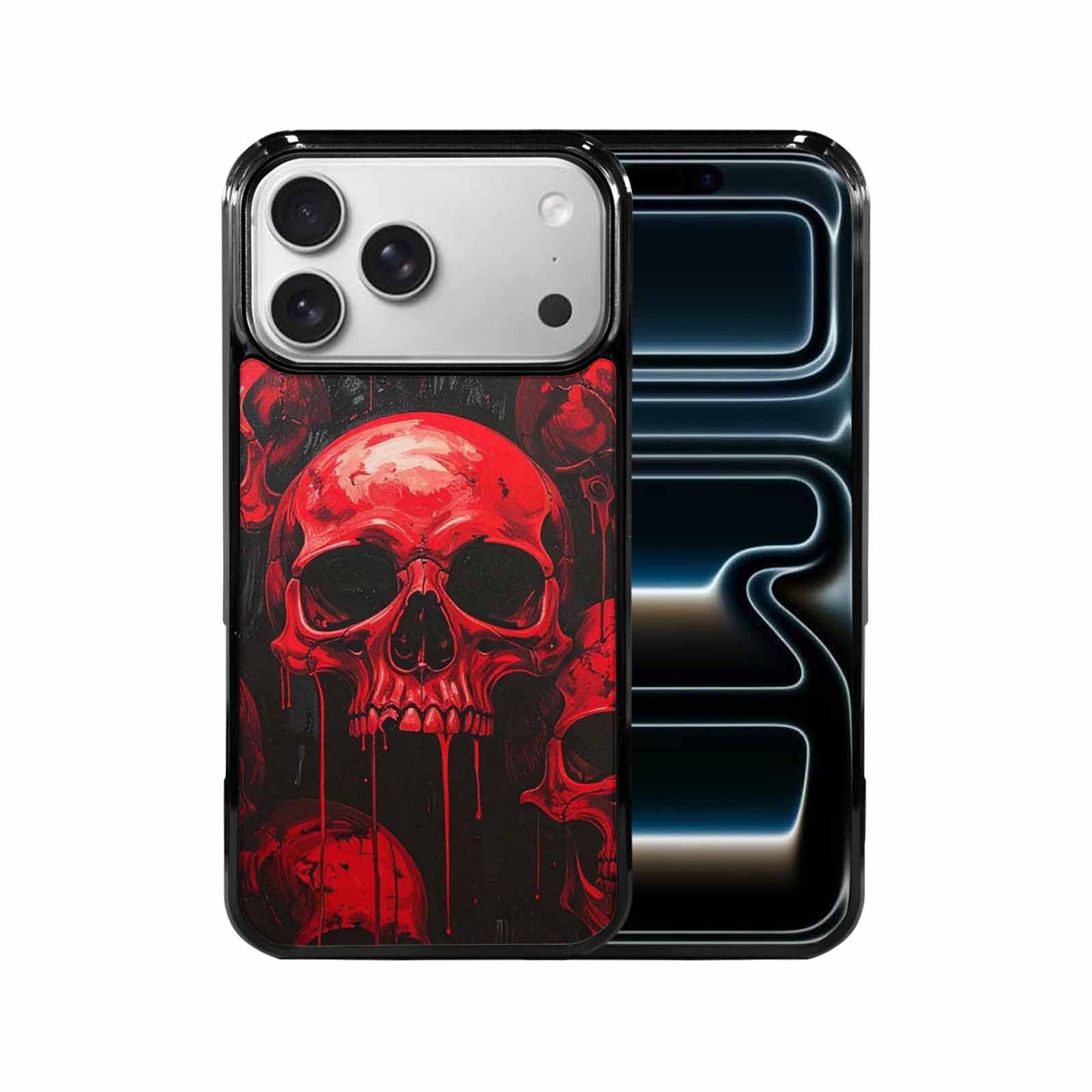 iPhone 17 Pro Max Case — 1000\'s Of Skulls Overlapping Gothic Skulls, Original Design Phone Case