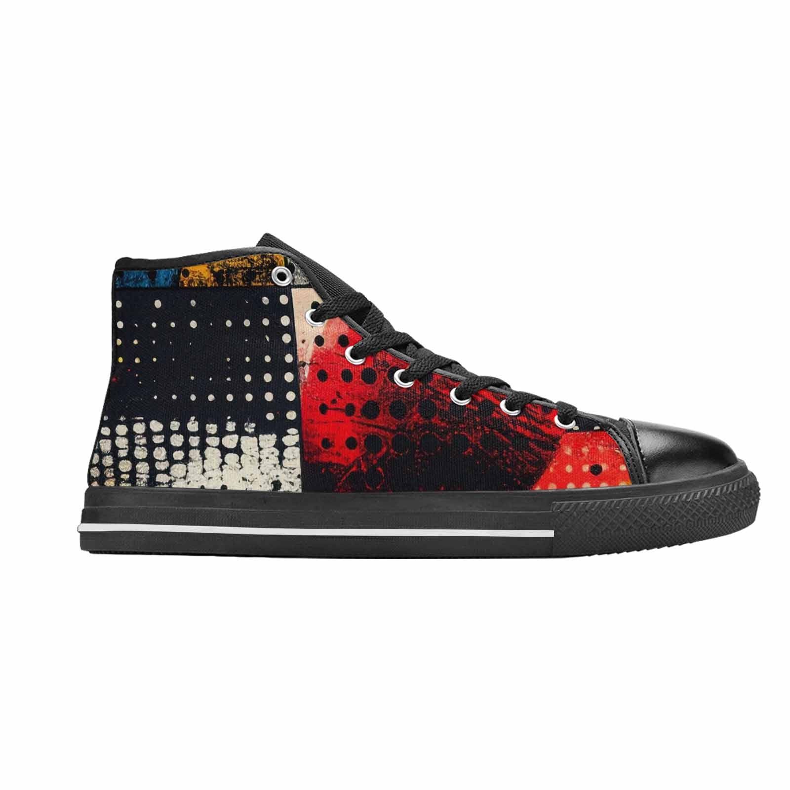 WOMEN'S Comic Book Halftone High Top Canvas Y2K Custom Sneakers