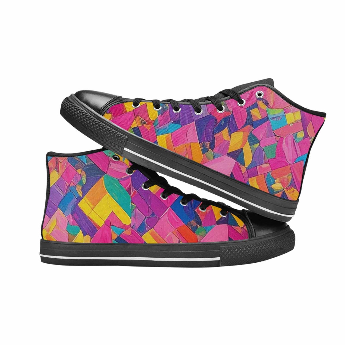 MEN'S Pansexual Flag Color High Top Canvas Y2K Sneakers