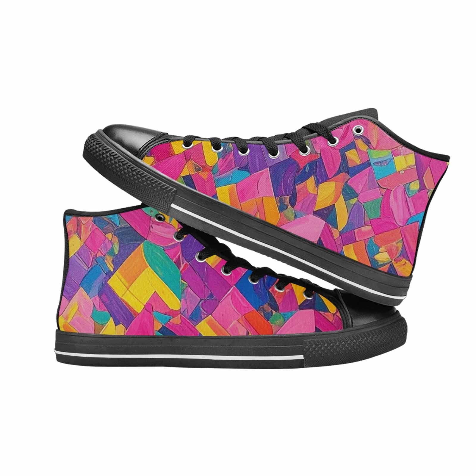 MEN'S Pansexual Flag Color High Top Canvas Y2K Sneakers