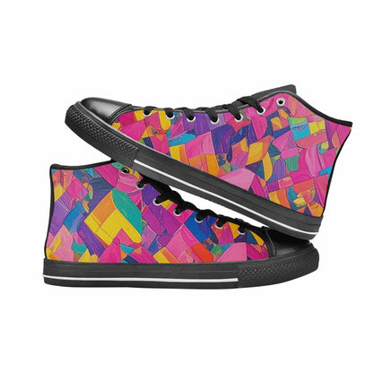 MEN'S Pansexual Flag Color High Top Canvas Y2K Sneakers