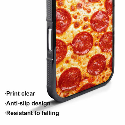 iPhone 17 Pro Case — Pepperoni Pizza Print Original Art, Custom Made Phone Cover