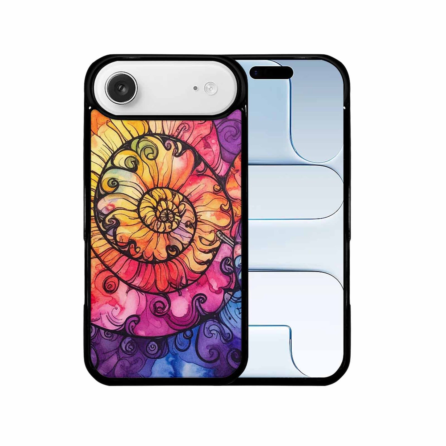 iPhone 17 Air Case — Tie Dye Swirls Black White Tie, Custom Made Phone Cover