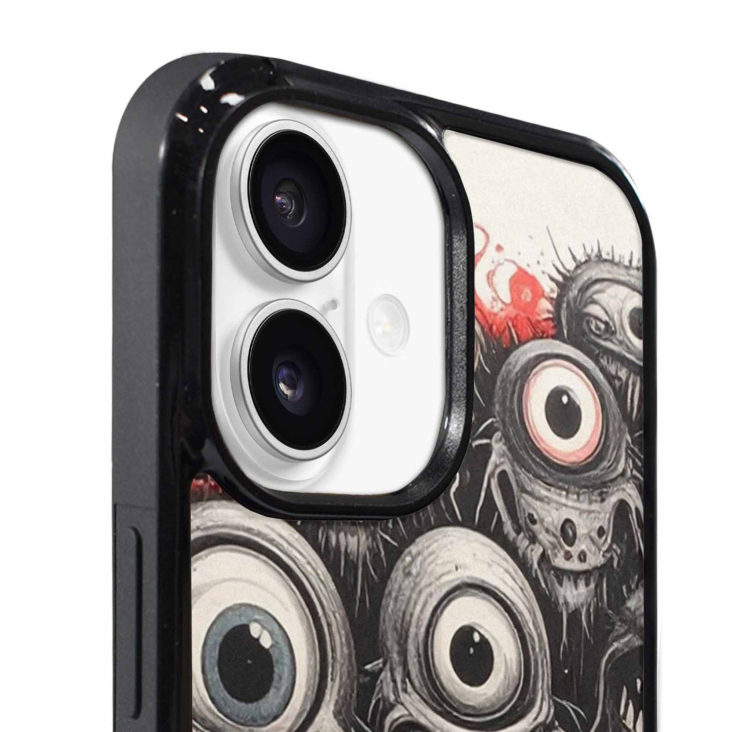 iPhone 17 Case — Multi Eye Monster Black Original Art, Custom Printed Phone Case