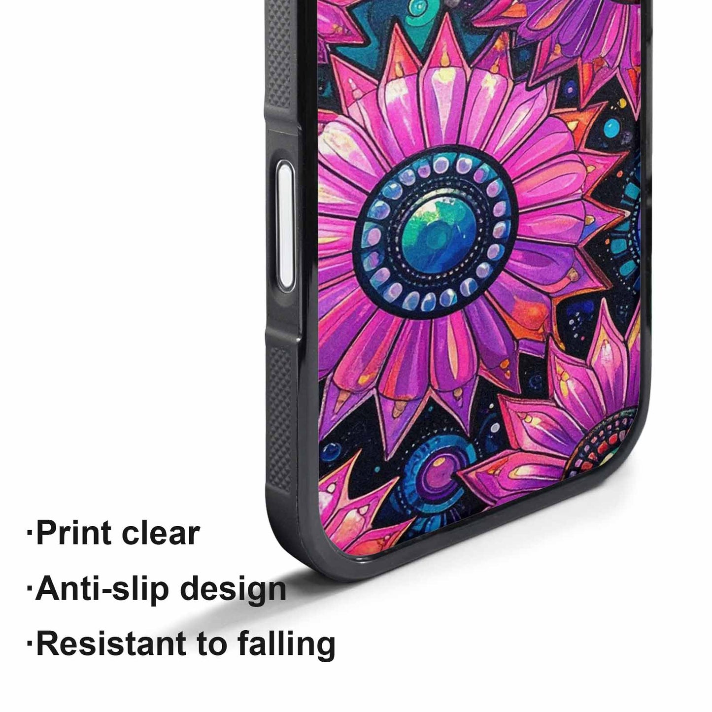 iPhone 17 Pro Max Case — Iridescent Fantasy Sun Original Art, Custom Printed Phone Case