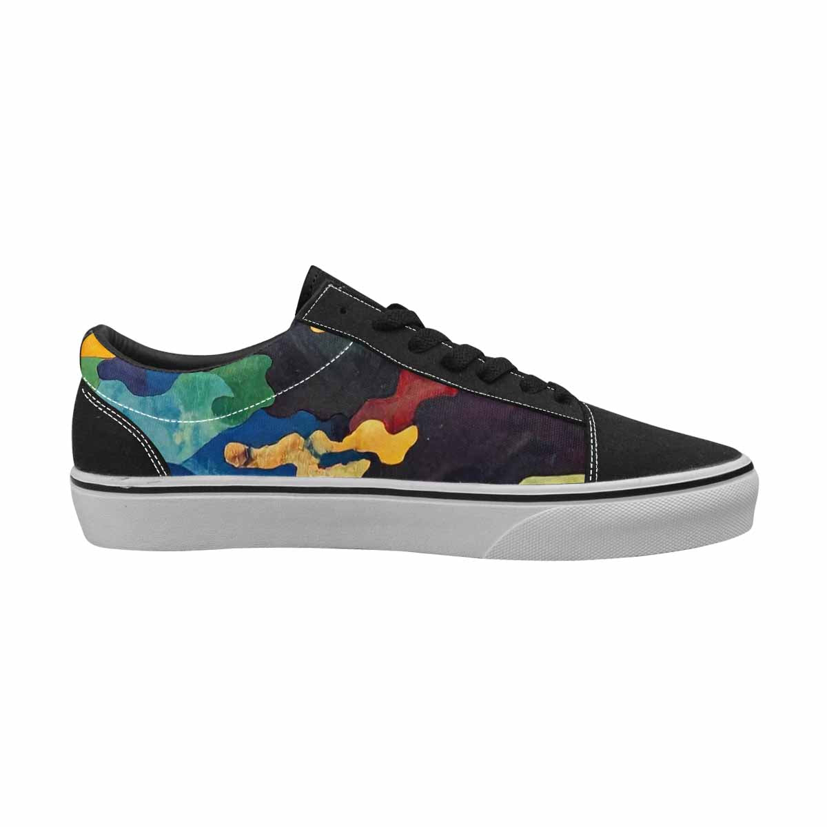 WOMEN'S Camo Patches Lace-Up Canvas Kaleidoscope Custom Sneakers
