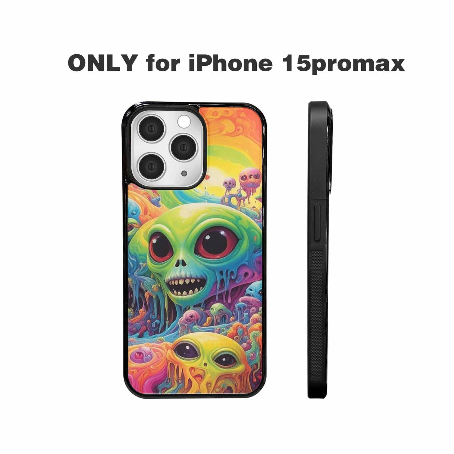 iPhone 15 Pro Max Case — Aliens Tie Dyemelting Aliens P, Custom Printed Phone Case