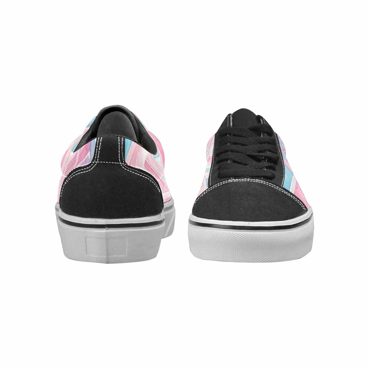 MEN'S Transgender Flag Color Canvas Lace-Up Grunge Sneakers