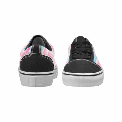 MEN'S Transgender Flag Color Canvas Lace-Up Grunge Sneakers