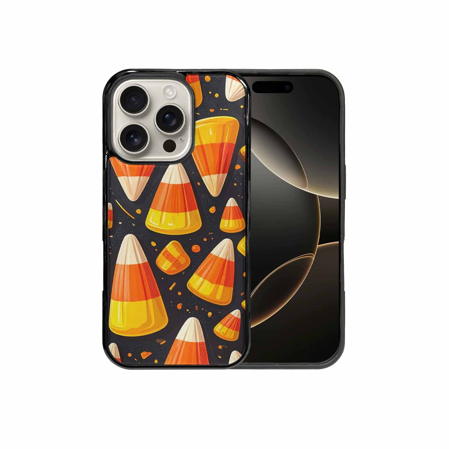 iPhone 16 Pro Case — Halloween Candy Corn, Custom Made Phone Cover