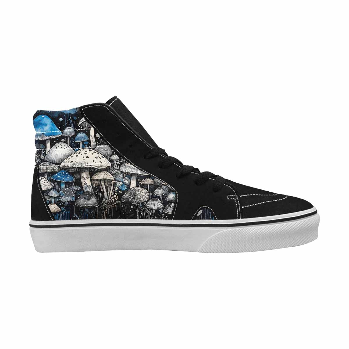 MEN'S Mushrooms (general) High Top Canvas Dark Academia Sneakers