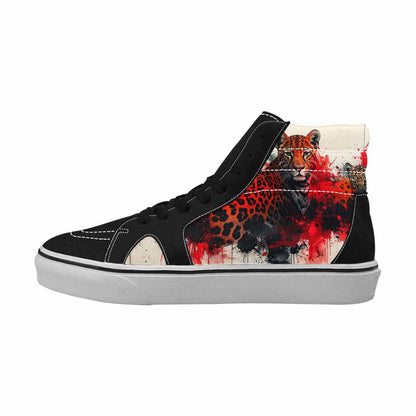 MEN'S Animal Print (black & High Top Canvas Dark Academia Custom Sneakers