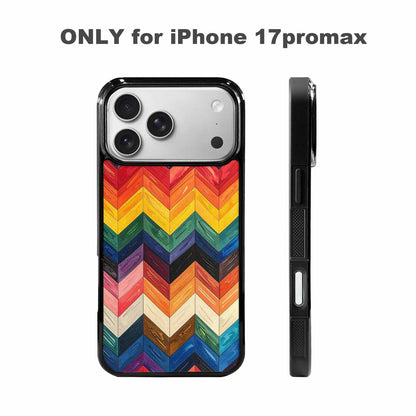 iPhone 17 Pro Max Case — Progress Pride Flag Color Original Art, Custom Made Phone Cover