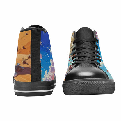 MEN'S Surrealist Desert Dreamscape High Top Canvas Y2K Shoes