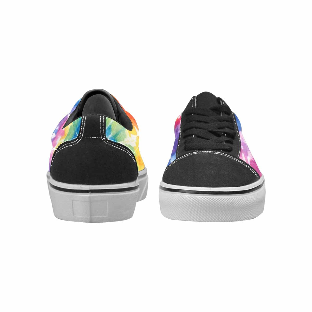 MEN'S Tie Dye Swirl Canvas Lace-Up Surreal Custom Sneakers