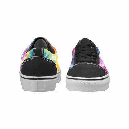 MEN'S Tie Dye Swirl Canvas Lace-Up Surreal Custom Sneakers