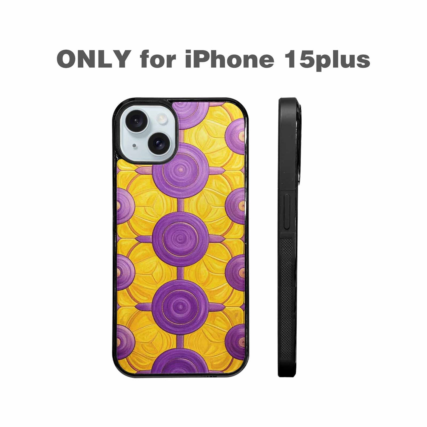 iPhone 15 Plus Case — Intersex Flag Color Theme Small Rainbow, Personalized Phone Case