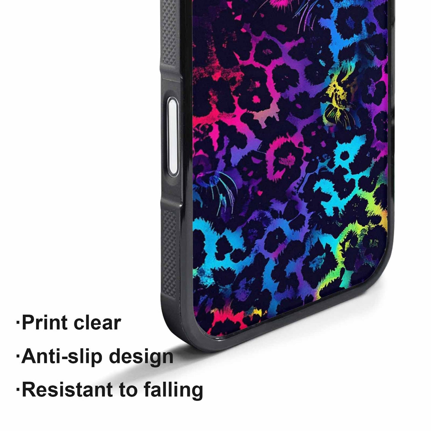 iPhone 17 Pro Case — Leopard Print Neon Seamless Pattern Animal, Unique Phone Case Design