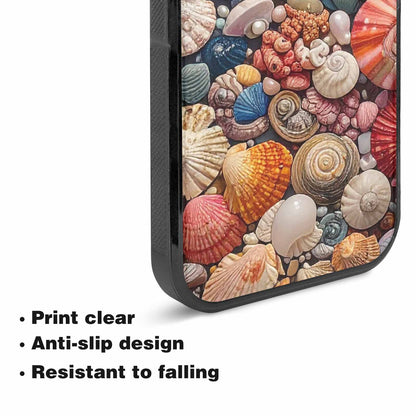 iPhone 15 Plus Case — Seashell Collage Seashell Collage Pattern Hundreds, Custom Art Phone Cover