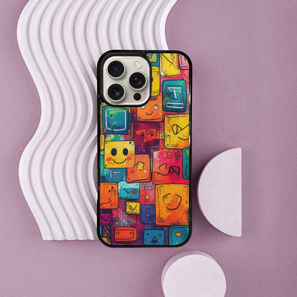 iPhone 16 Pro Max Case — Hand Drawn Icon Doodle Pattern Hundreds, Original Design Phone Case