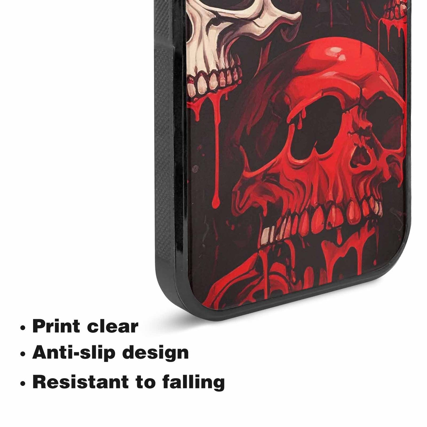 iPhone 15 Plus Case — 1000\'s Of Skulls Overlapping Eachother Everywhere, Unique Phone Case Design